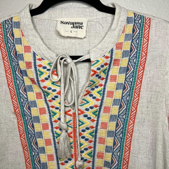 Savanna Jane Multicolor Embroidered Women's Top - Picture 2 of 9